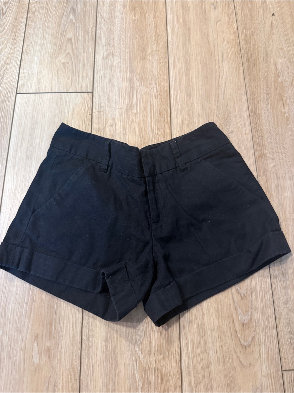 French Connection Black High Waisted Shorts